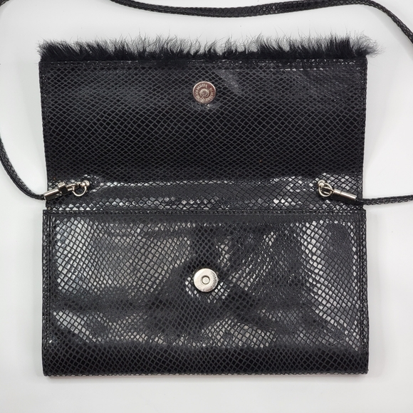 Antonio Scepi Italian Leather Snake Skin Embossed Clutch with Strap, EUC - Picture 4 of 8